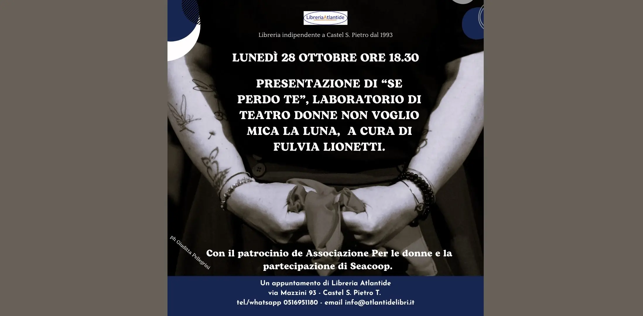 Presentazione del laboratorio di Teatro donne "Non voglio mica la luna" alla Libreria Atlantide