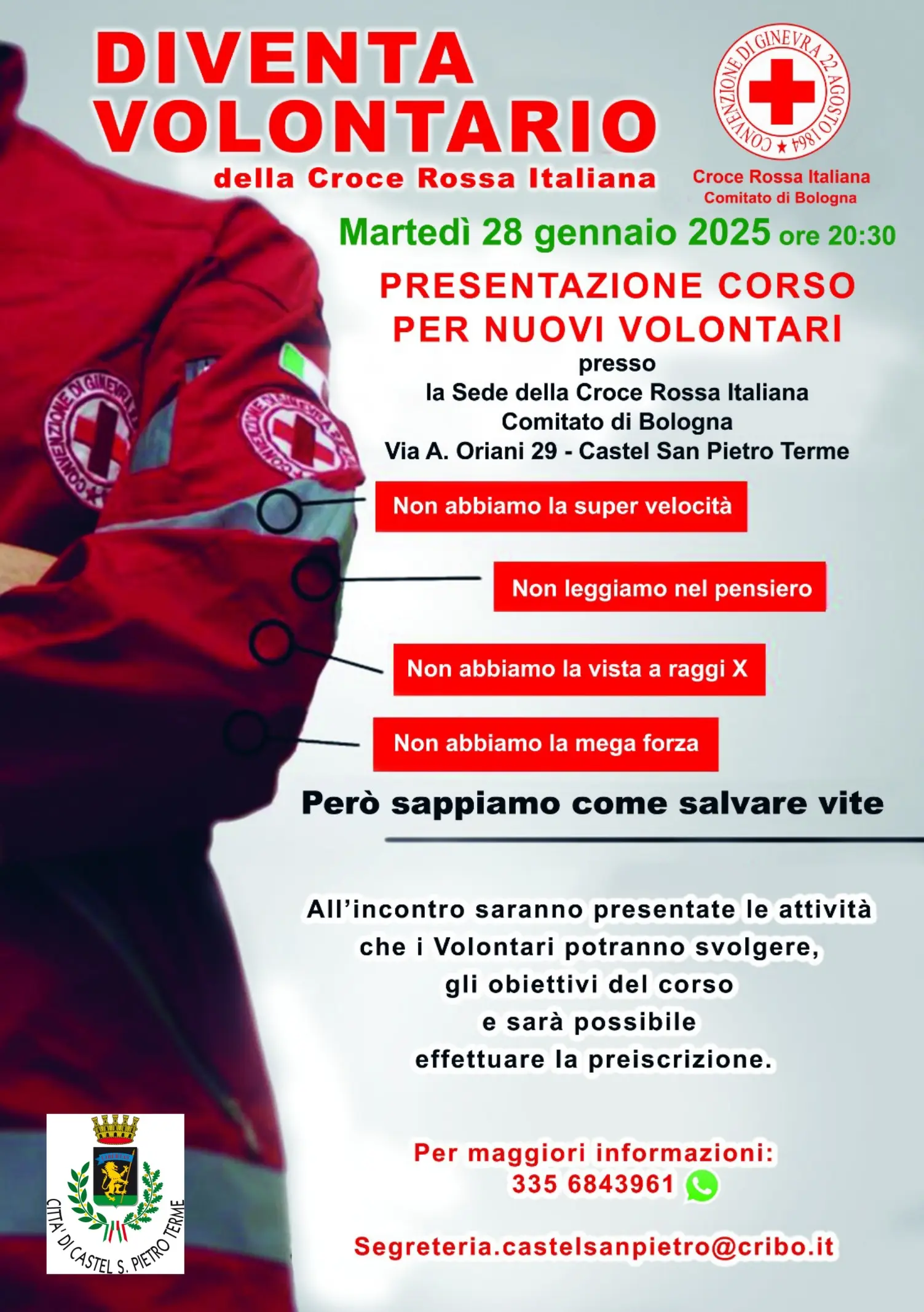 Presentazione del nuovo corso per diventare volontari della Croce Rossa