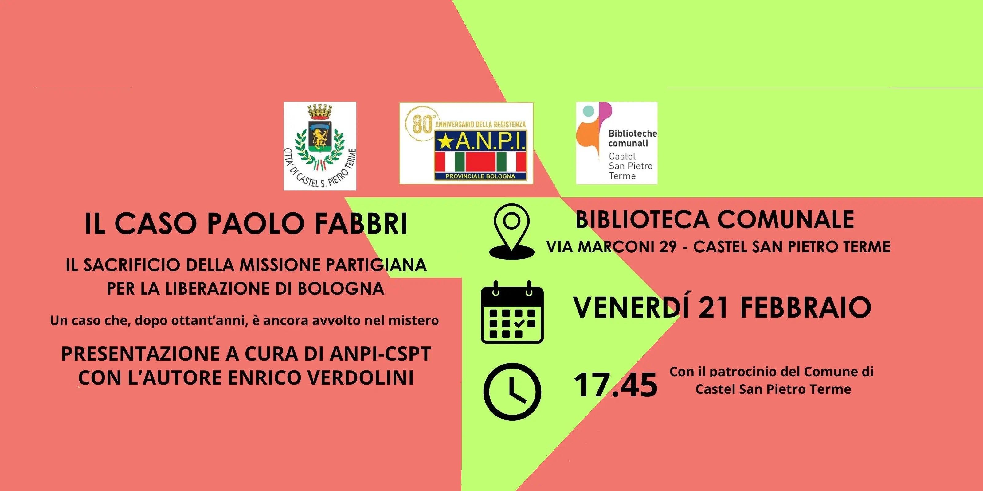 Anpi presenta il libro "Il caso Paolo Fabbri"