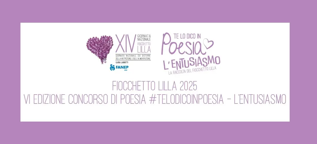 Fiocchetto Lilla 2025: aperto il 6° concorso “#telodicoinpoesia” dedicato al tema dell’Entusiasmo