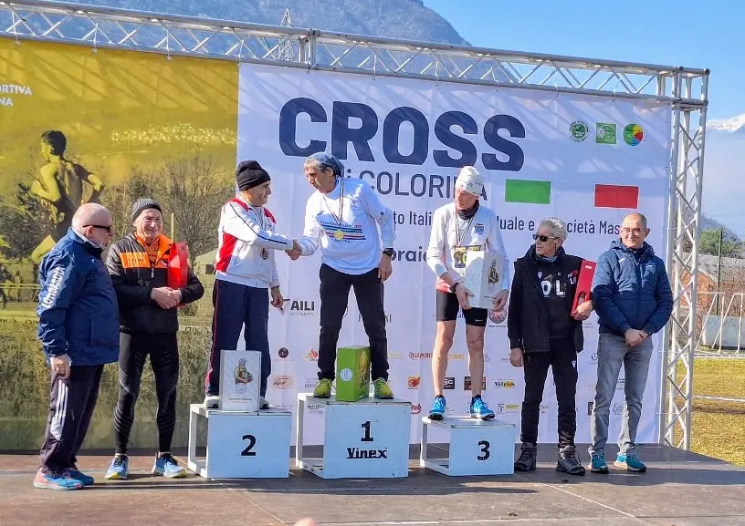 Atletica Avis ai Campionati Italiani di cross master: Adolfo Accalai campione negli SM75